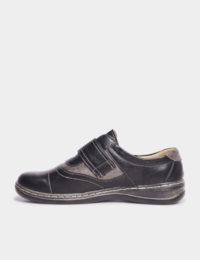 Loafers à scratchs Confortissimo noir femme