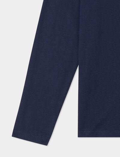 T-shirt manches longues bleu marine garçon