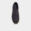 Derbies en toile &agrave; lacets noir femme