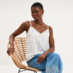 D&eacute;bardeur broderie anglaise blanc femme