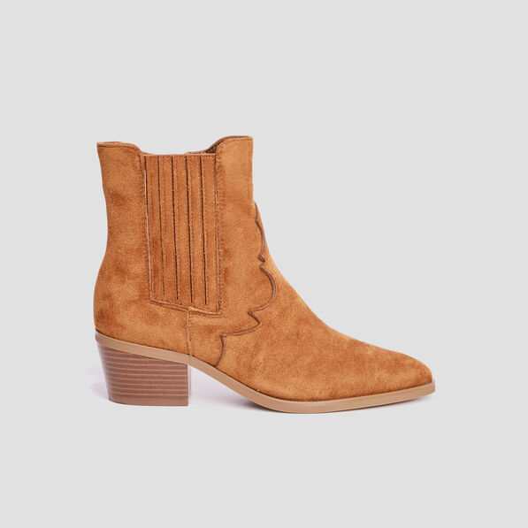 bottines santiags a talons marron femme Bottines santiags à talons marron femme