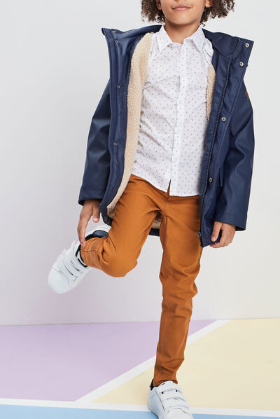 Chemise manches longues blanc garçon