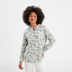 Chemise manches longues col mao ecru femme
