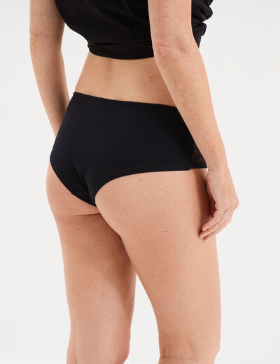 Shorty coton majoritaire noir femme