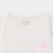 T-shirt manches courtes coton ivoire fille
