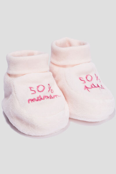 Chaussons rose clair bébé fille