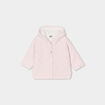 Gilet fourré torsades à capuche Creeks rose clair bébé fille