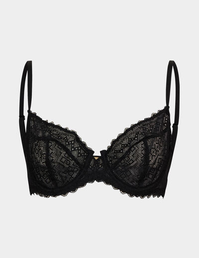 Soutien-gorge emboîtant dentelle noir femme