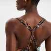 Robe longue bretelles croisées dos noir femme