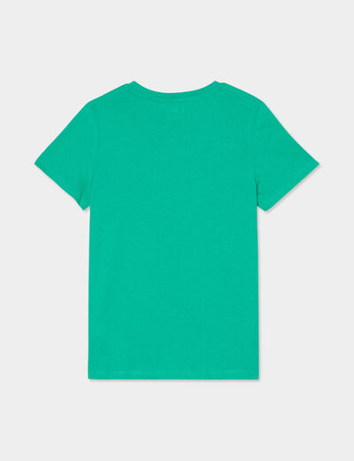 T-shirt en coton manches courtes vert menthe garçon