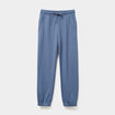 Pantalon de jogging large élastiqué bleu gris femme