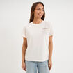 T-shirt manches courtes coton Pok&eacute;mon ivoire femme