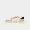 Baskets &agrave; lacets avec semelle &eacute;paisse sable homme