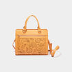 Sac rectangulaire bandoulière ajustable jaune moutarde femme