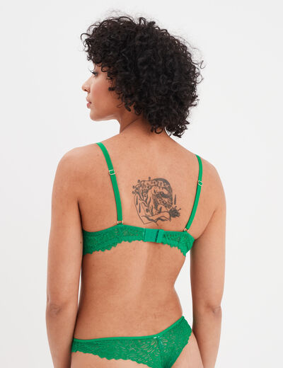Soutien-gorge corbeille paddé vert menthe femme