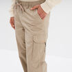 Pantalon cargo slim coton taupe homme