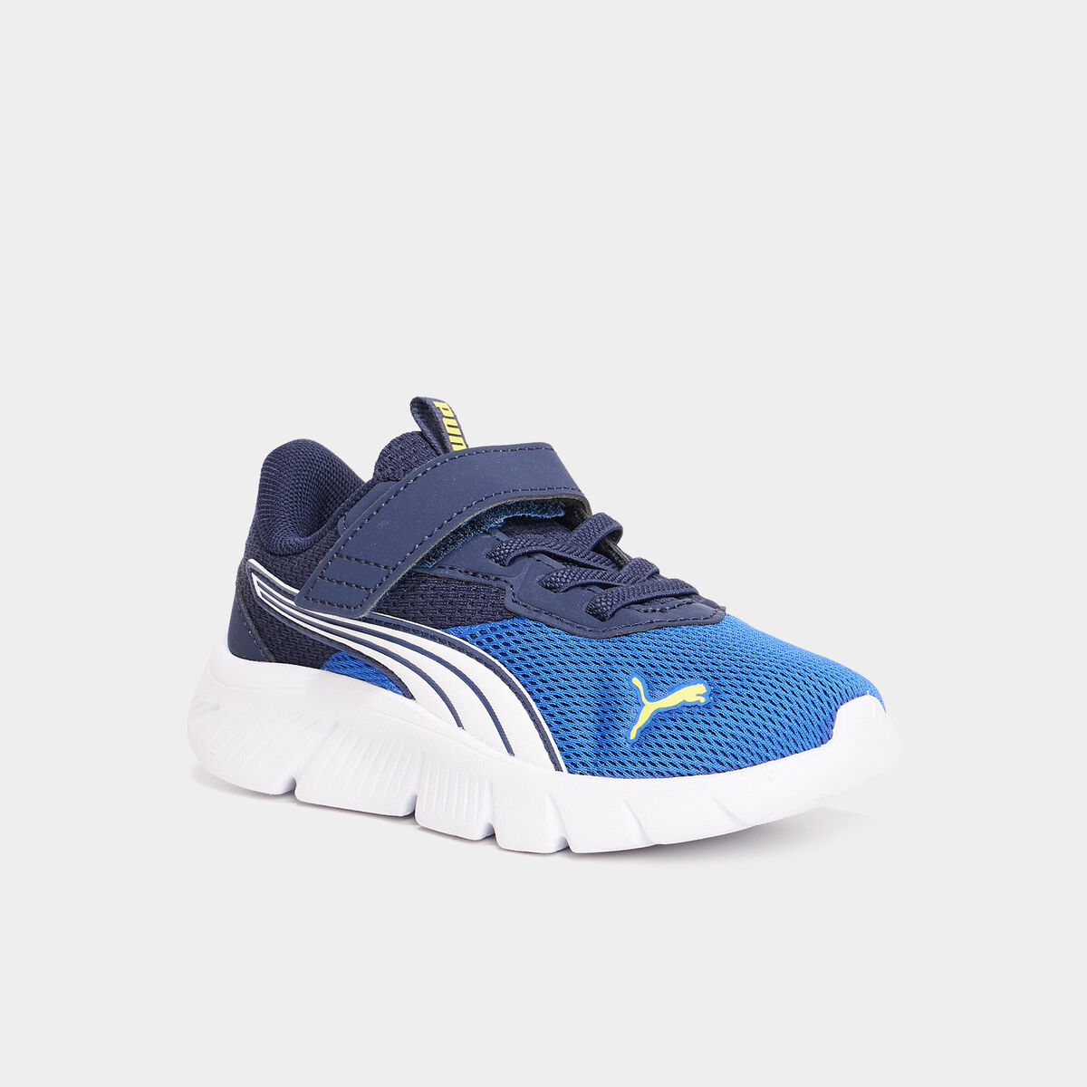 Baskets running &agrave; scratchs Puma bleu electrique gar&ccedil;on