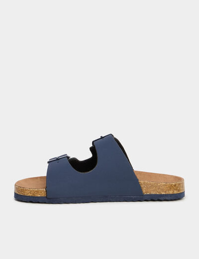 Mules avec boucles bleu marine garçon