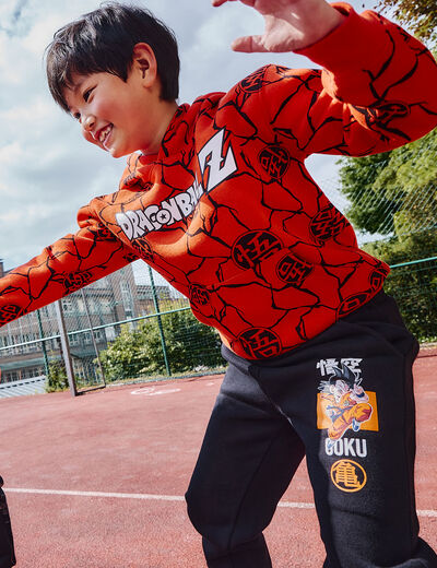 Sweat hoodie 1 poche Dragon Ball Z orange garçon