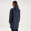 Parka longue imp&eacute;rm&eacute;able coupe-vent gris fonc&eacute; femme