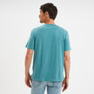 T-shirt en coton manches courtes bleu pétrole homme