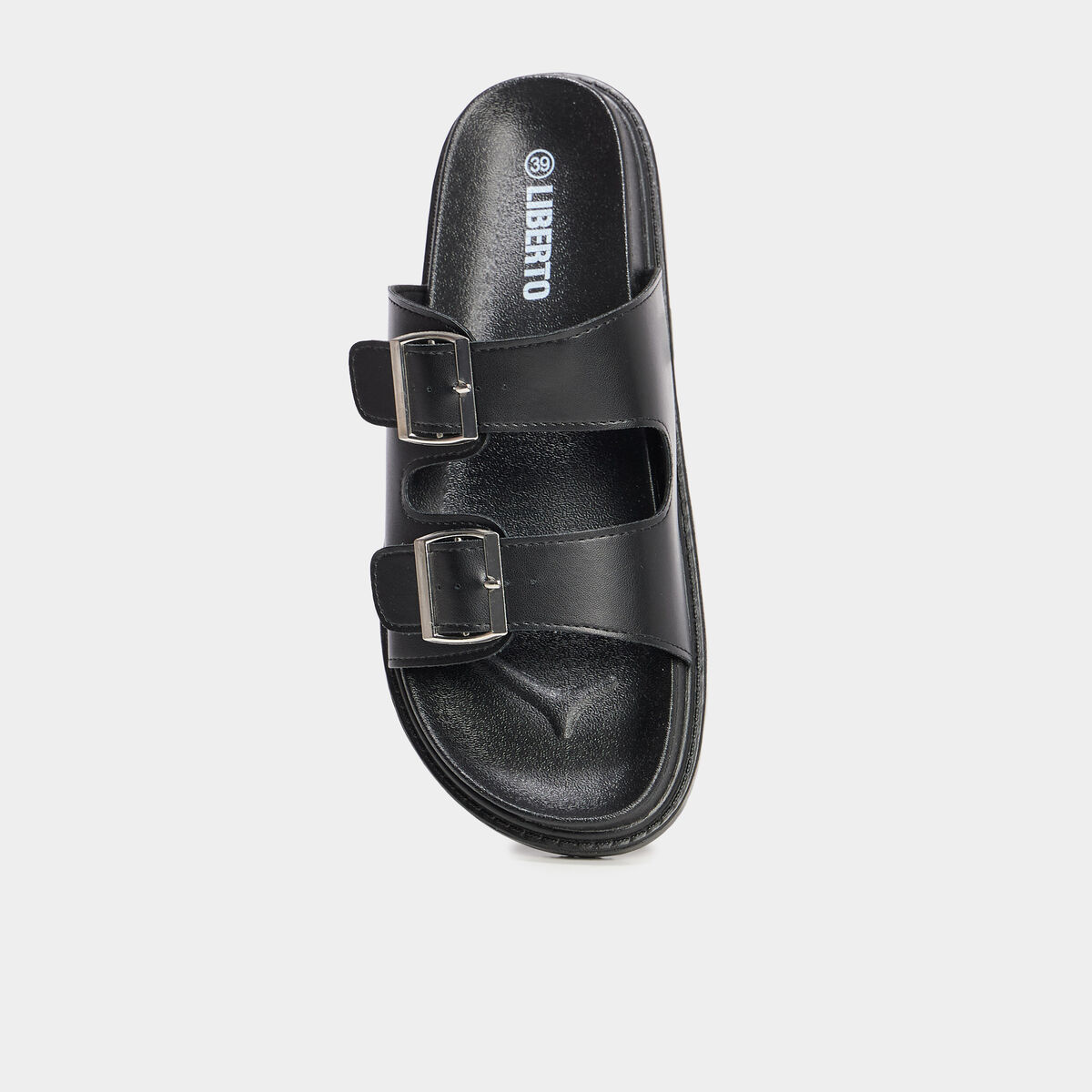 Mules avec boucles noir femme