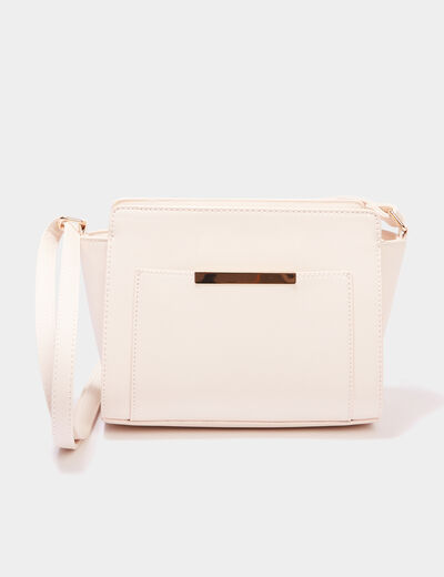 Sac en bandoulière rectangulaire blanc femme