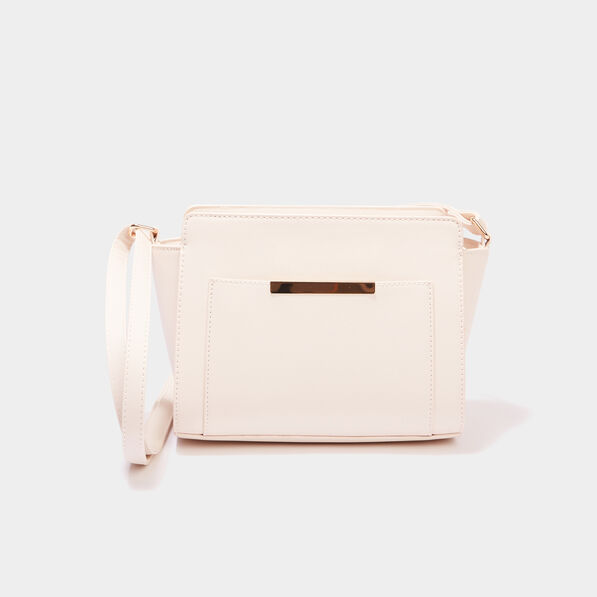 Sac en bandoulière rectangulaire blanc femme