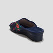 Chaussons mules compensés multicolore femme