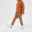 Pantalon slim stretch marron garçon
