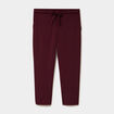 Pantalon cigarette ceintur&eacute; effet cr&ecirc;pe violet fonc&eacute; femme grande taille