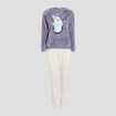 Ensemble pyjama de Noël 2 pièces bleu lavande femme