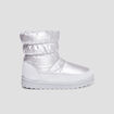 Bottines matelass&eacute;es doubl&eacute;es gris argent femme