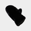 Mouffles fausse fourrure noir femme