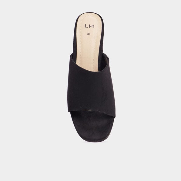 Mules à talons noir femme