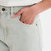 Jeans mom taille haute coton vert pastel femme