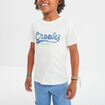 T-shirt col rond manches courtes Creeks blanc garçon
