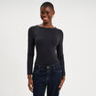 Body ajust&eacute; manches longues noir femme