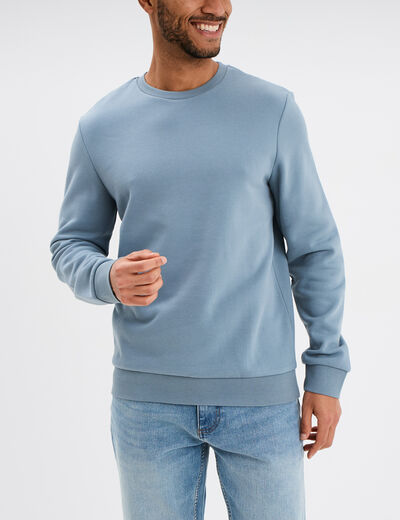 Sweat avec col rond gris homme