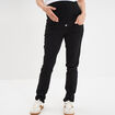 Pantalon slim grossesse avec bandeau noir femme maternité