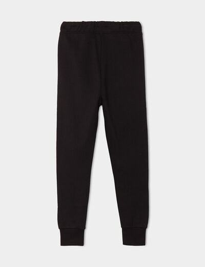 Pantalon de jogging taille élastiquée noir garçon