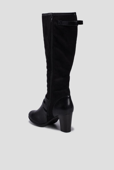 Bottes à talons noir femme