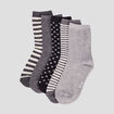 Lot 5 paires chaussettes noir femme