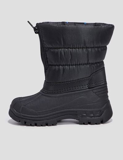 Bottes de neige fermeture zippée noir garçon
