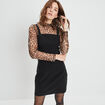 Robe ajustée bretelles larges noir femme