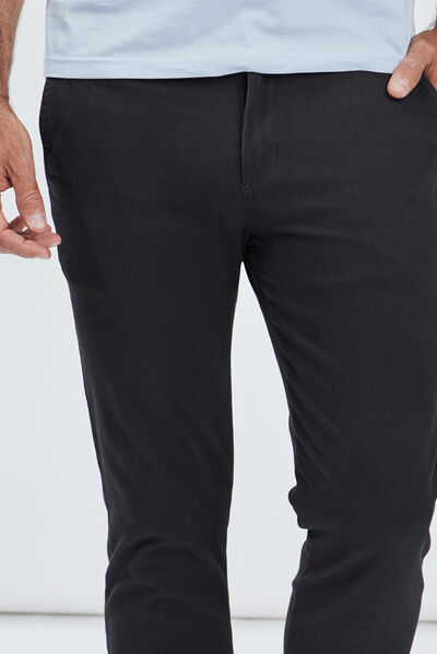Pantalon chino gris foncé homme