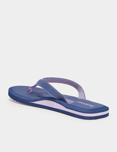 Tongs Isotoner bleu femme
