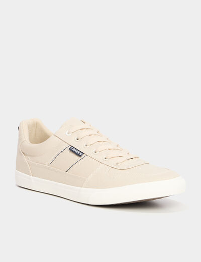 Tennis basses &agrave; lacets sable homme