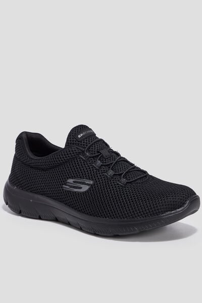 Runnings &agrave; lacets Skechers Summits noir femme