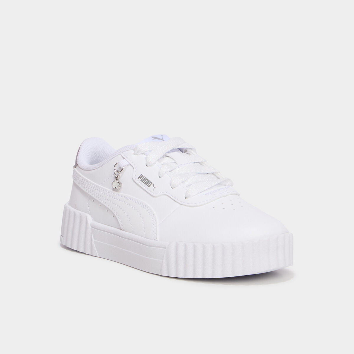 Baskets Puma Carina 3.0 Floral gris argent fille